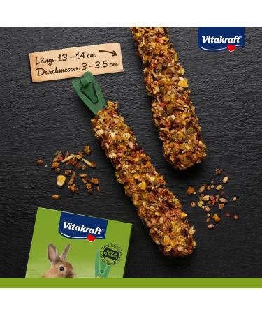 Vitakraft Crackers & Snack Sticks for Dwarf Rabbits | Vegetable & Beetroot Treats (2 pcs) - International Shipping Available - Buy Online on SooperMarket.com