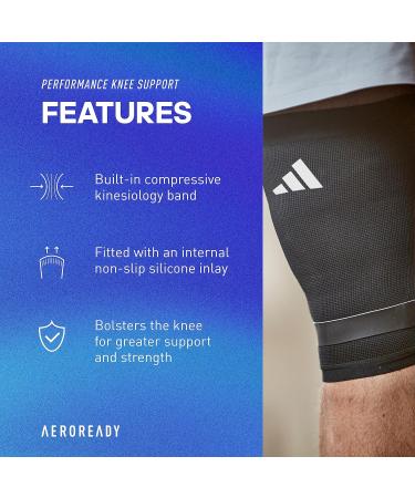 Shop adidas Performance Aeroready Knee Brace - White Size M | International Shipping Available - Buy Online on SooperMarket.com