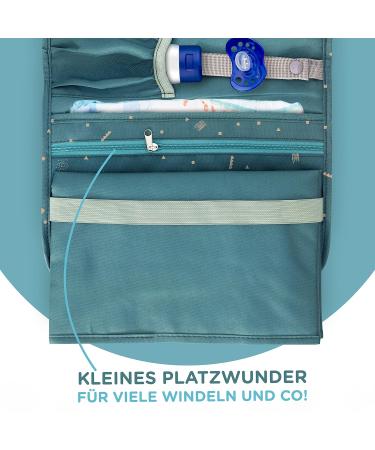 Buy Jubi Baby Diaper Bag with Changing Mat - Stylish Small Diaper Bag (Green-Blue) for On-the-Go Convenience | International Shipping Available - Buy Online on SooperMarket.com