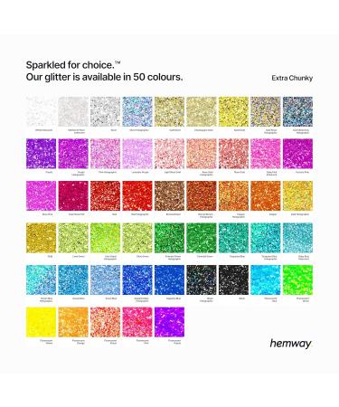 Hemway Extra-Chunky Glitter 100g - Cosmetic Safe Dark Rose Pink 1mm | Buy Internationally - Buy Online on SooperMarket.com