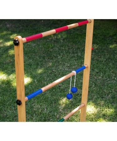 Ladder Toss Double Wooden Ladder Ball Game with Carrying Case - Durable Finish, Outdoor Fun - Buy Online on SooperMarket.com