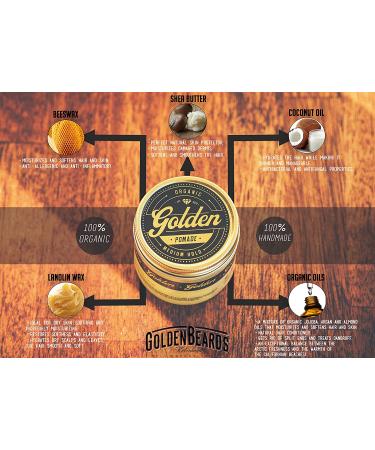 3 Oz Organic & Natural Hair Pomade Wax for Perfect Shine - Handcrafted in Denmark - Medium Hold for Long & Short Hair - Unisex - Buy Online on SooperMarket.com