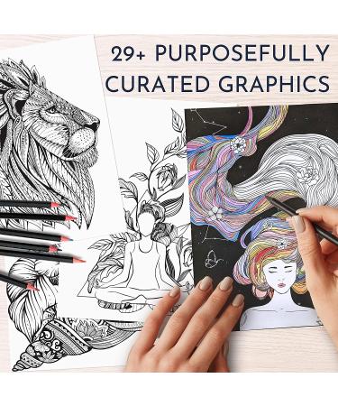 Adult Coloring Book for Women - Mindfulness & Personal Growth Prompts - Stress Relief & Relaxation, Anxiety Color Book - Express Yourself with Coloring Books for Adults - Buy Online on SooperMarket.com