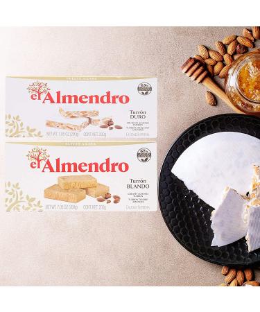 El Almendro Premium Almond Nougat and Turron Pack - Crunchy and Creamy Almond Quality Supremo - 2 Pack with Penguin Quick Storage Pouch - Buy Online on SooperMarket.com
