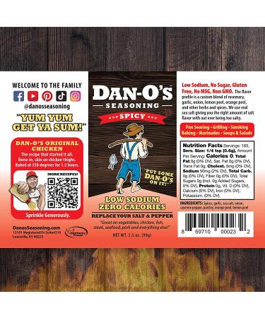 Dan-O's Spicy Seasoning - All Natural, Sugar Free, Keto | All Purpose Seasonings - Buy Online on SooperMarket.com