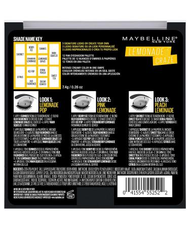 Maybelline Lemonade Craze Eyeshadow Palette - Vibrant Shades for a Refreshing Look - Buy Online on SooperMarket.com