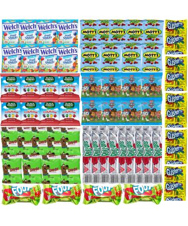 Assorted Candy Variety Pack - Bulk Fruit Snacks for Kids - Halloween Candy Includes Gushers Fruit Roll Up Fruit By the Foot Welch's Mott's Scooby Doo Black Forest and Paw Patrol (60 Count)