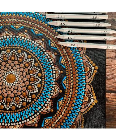 Happy Dotting Co. 16pc Dotting Tools for Mandala Painting - Double Ended Set with Stylus and Unique Ellipse Tool - Ideal for Rocks, Stone Craft, and Canvas DIY - Buy Online on SooperMarket.com