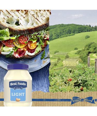 Best Foods Light Mayonnaise - 30 fl oz, Pack of 3 | Creamy Sandwich & Meal Condiment with 100% Cage-Free Eggs - Buy Online on SooperMarket.com