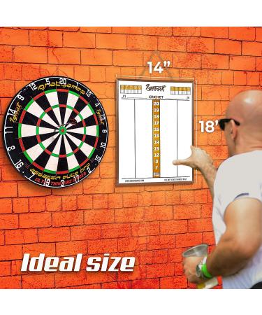 IgnatGames Double Sided Dry Erase Darts Scoreboard - Professional Scoreboard for X01, Cricket, and More - Includes 2 Magnetic Pens - Buy Online on SooperMarket.com
