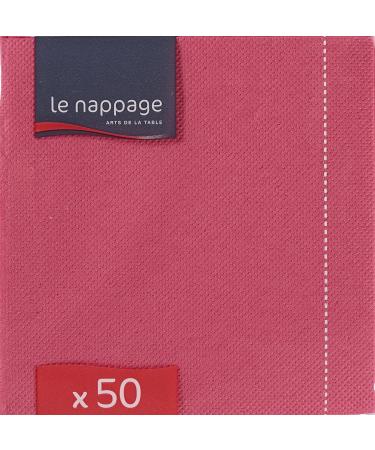 Le Nappage Pink Paper Napkins - FSC Certified Biodegradable & Recyclable - 50 Pack (24x24 cm) - Eco-Friendly Table Decor - Buy Online on SooperMarket.com
