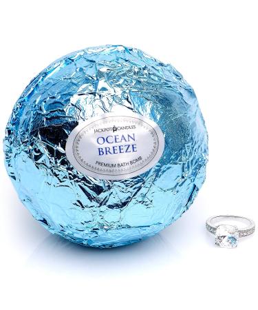 Ocean Breeze Bath Bomb with Size 8 Ring Inside - 10 oz. Made in USA - Buy Online on SooperMarket.com