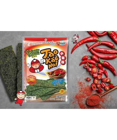 Tao Kae Noi Hot & Spicy Crispy Seaweed Snack - 32g | Delicious International Snack for Seaweed Lovers - Buy Online on SooperMarket.com