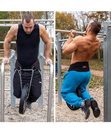 Raigeki Fitness Dip Belt with 106cm Steel Chain - Weight Belt for Strength Training Bodybuilding & Pull-Ups | Includes Training Plans for Men & Women - Buy Online on SooperMarket.com