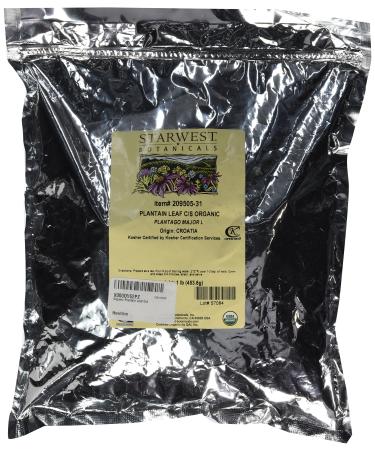 Starwest Botanicals Organic Plantain Leaf Cut & Sifted, 1 Pound