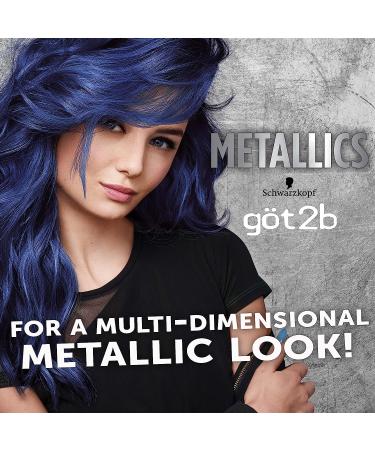 SCHWARZKOPF Got2b Metallics Hair Color - M67 Blue Mercury | Permanent Dye - Buy Online on SooperMarket.com