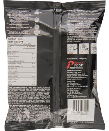 Prima Taste Singapore Curry La Mian 178g 2.5kg 12-Pack - Buy Online on SooperMarket.com
