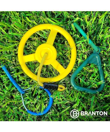 Three-Piece Ninja Line Accessories Set: Durable Ring, Triangle, and Wheel - Ninja Warrior Training Equipment for Obstacle Course - Buy Online on SooperMarket.com