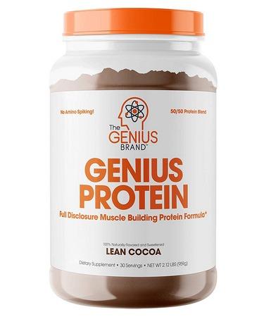 Genius Protein Powder Natural Whey Protein Isolat - Cocoa - 2 Lbs