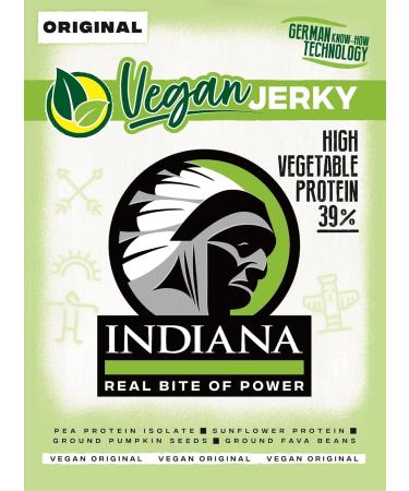 Indiana Vegan Original Jerky - High Protein Plant-Based Snack No Added Sugar Gluten-Free (10-Pack) - Buy Online on SooperMarket.com