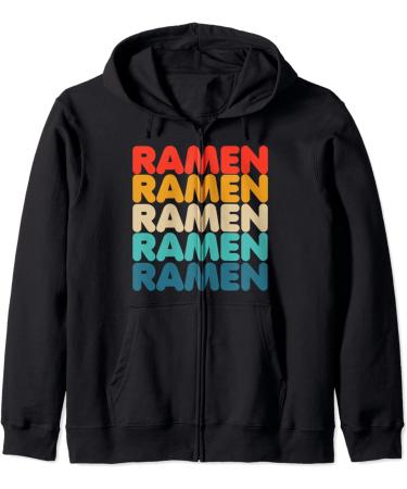 Ramen Ramen Ramen Vintage 70s Asian Noodles Love 2 Zip Hoodie