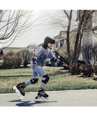 KIKSTYO Adjustable Inline Skates | Full Light Up Wheels | X-Large Size | Black Roller Skates for Kids, Adults, Women, and Boys - Buy Online on SooperMarket.com