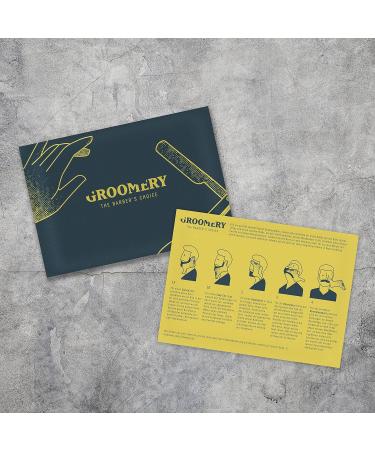 Groomery 6-in-1 Stainless Steel Shaving Template | Perfect Symmetry & Razor-Sharp Contours | Professional Barber Results - Buy Online on SooperMarket.com