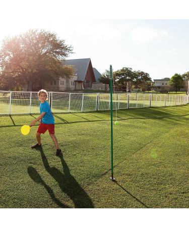 Champion Sports TTGAME Tetherball Tennis Swingball Outdoor Game for Kids & Adults - Backyard Tether Kit with Tennis Ball and Paddle Set - Buy Online on SooperMarket.com