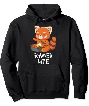 Ramen Life Red Panda Japanese Food Anime Soba Noodles Pullover Hoodie
