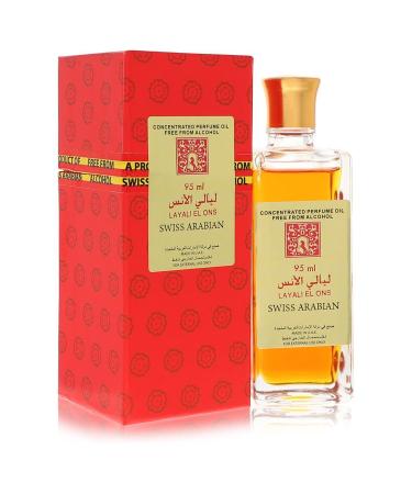 Swiss Arabian Layali El Ons by Swiss Arabian Concentrated Perfume Oil Free From Alcohol 3.21 oz for Women