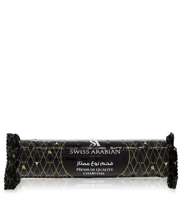 Swiss Arabian Premium Quality Charcoal by Swiss Arabian 10 pieces of Premium Charcoal Briquettes 33 mm for Men