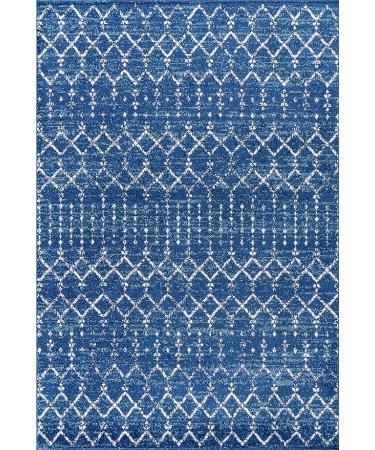JONATHAN Y Moroccan HYPE Boho Vintage Diamond Indoor Area 5 X 8 - Blue/White - Buy Online on SooperMarket.com