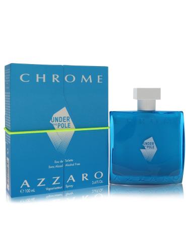 Chrome Under The Pole by Azzaro Eau De Toilette Spray (Alcohol Free) 3.4 oz for Men