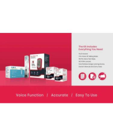 Fora Pro Voice V9 Talking Glucose Testing Kit with 100 Lancets - Buy Online on SooperMarket.com