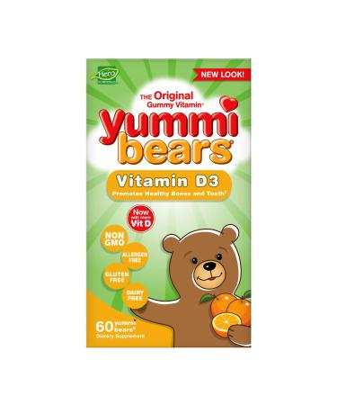 Hero Nutritionals Yummi Bears Vitamin D3 Gummies - 60 Count | Delicious & Effective - Buy Online on SooperMarket.com