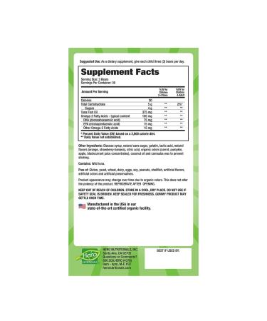 Hero Nutritionals Yummi Bears DHA + Omega 3 - 90 Tasty Gummies for Kids - Buy Online on SooperMarket.com