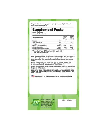 Hero Nutritionals Yummi Bears Echinacea + Vitamin C + Zinc - Immune Support Gummies (40 Count) - Buy Online on SooperMarket.com