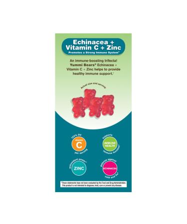 Hero Nutritionals Yummi Bears Echinacea + Vitamin C + Zinc - Immune Support Gummies (40 Count) - Buy Online on SooperMarket.com