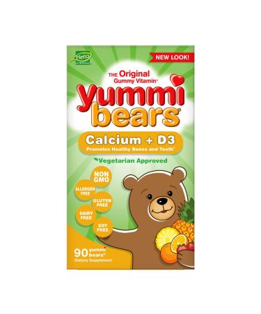 Hero Nutritionals Yummi Bears Vegetarian Calcium & Vitamin D3 - 90 Gummies for Kids - Buy Online on SooperMarket.com
