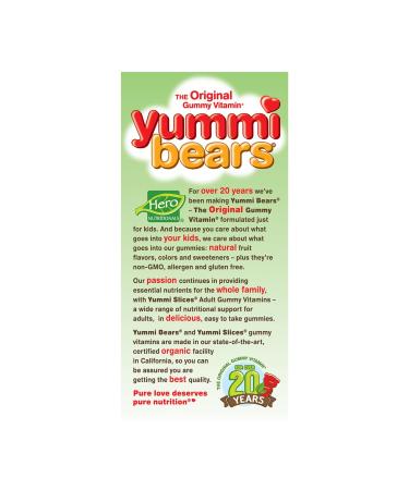 Hero Nutritionals Yummi Bears Vitamin C Gummies - 60 Count for Immune Support - Buy Online on SooperMarket.com