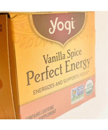 Yogi Tea - Vanilla Spice Perfect Energy Tea (4 Pack) - Energizes and Supports Focus with Assam Black Tea and Ginger Root - Contains Caffeine - 64 Tea Bags 16 Count (Pack of 4)