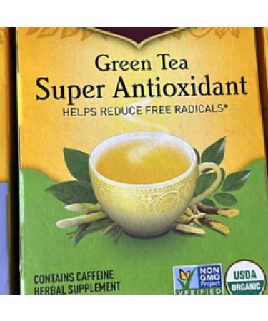 Yogi Tea - Green Tea Super Antioxidant (4 Pack) - Supports Overall Health with Licorice Root Lemongrass and Jasmine - Contains Caffeine - 64 Organic Green Tea Bags 16 Count (Pack of 4)