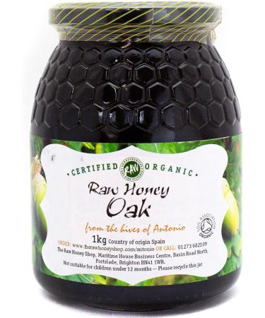 Antonio's Pure Natural Raw Certified Organic Chestnut Honey 1kg Antioxidant & Mineral Rich Unpasteurised Unfiltered Unheated Bee Honey Jar Single Origin The Raw Honey Shop Chestnut 970 g (Pack of 1)