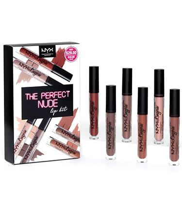 NYX PROFESSIONAL MAKEUP Lipstick Set 6-Piece The Perfect Nude Lip Kit Seduction