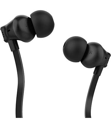 Vogek Earbud Tangle-Free Flat Cord Ergonomic in-Ear Headphones