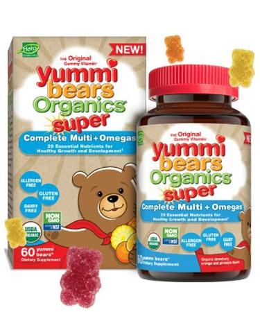 Hero Nutritionals Yummi Bears Organic Super Complete Multi+Omega - 60 Gummies