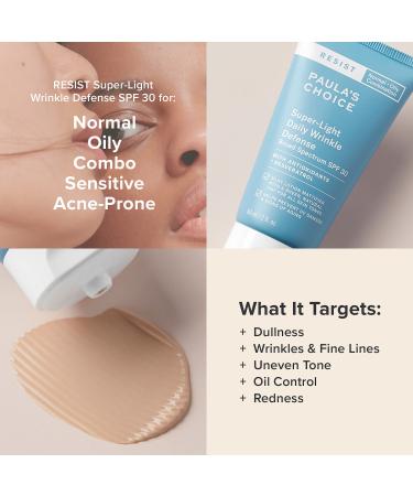 Shop Paula's Choice RESIST Super-Light Daily Wrinkle Defense Face Sunscreen SPF 30 - 2 oz/ 60 mL Online - Best Price & International Shipping - Buy Online on SooperMarket.com