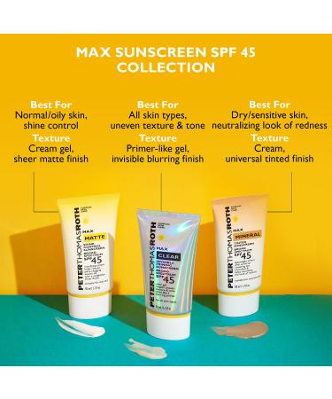 Shop Peter Thomas Roth Max Clear Invisible Priming Sunscreen Broad Spectrum SPF 45 - 1.7 oz/ 50 mL Online - Best Price & International Shipping - Buy Online on SooperMarket.com