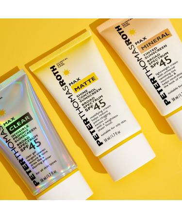 Shop Peter Thomas Roth Max Clear Invisible Priming Sunscreen Broad Spectrum SPF 45 - 1.7 oz/ 50 mL Online - Best Price & International Shipping - Buy Online on SooperMarket.com