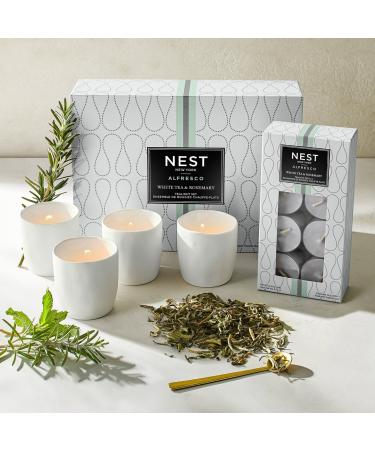 Shop NEST New York White Tea & Rosemary Alfresco Tealight Tealights Set Online - Best Price & International Shipping - Buy Online on SooperMarket.com